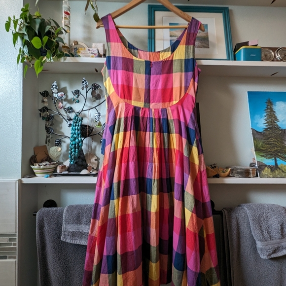 Isobel Dress in Jaipur Plaid Emily and Fin - Picture 2 of 5